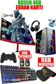 Resim DMC N91x (PUBG MOBİL,GTA5) I5 3470,16gb Ram,256gb Ssd 500gb Hdd,4gb Rx550,23.8"oyuncu Bilgisayarı 