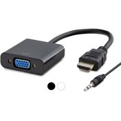 Resim Taky Adaptör Çevirici HDMI To VGA + Sesli Çevirici Adaptör 