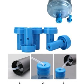 Resim Vakia Sebil Üstü Yaylı Damacana Kapağı Şarjlı Pompa Uyumlu / Non-Spil Kapak / Carboy Cap / Ghita Carboy 