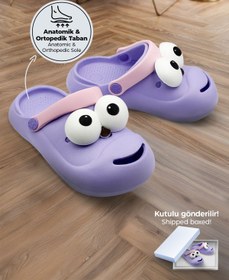 Resim Beınsteps Çocuk Terlik Sevimli Okul Kreş Plaj Havuz Ortopedik Kız Çocuk Terlik Sevimli Pörtlek Göz 
