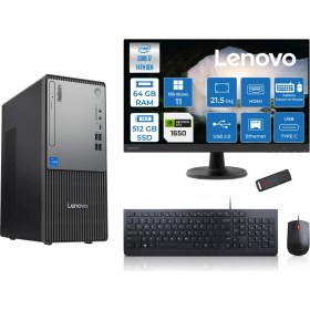 Resim Lenovo Thinkcentre Neo 50T Gen5 Intel Core I7 14700 64GB Ddr5 512GB SSD 21.5 Inç Monitör Windows 11 Home Nvidia GTX1650 4gb Masaüstü Bilgisayar 16502112UAS0GL00H22 + Zetta Flash Bellek 