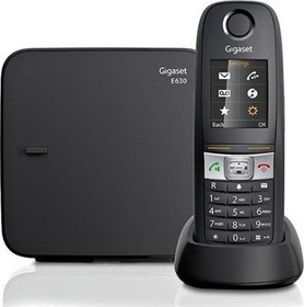 Resim Siyah Telsiz Dect Telefon Işıklı Renkli Ekran Sms E630 
