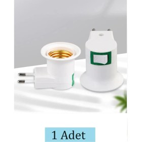 Resim Anktek Duy E27 Aç/kapa Anahtarlı Standart Ampul Duyu Prize Takılan 220 Volt 