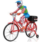 Resim Elektrikli Bisiklet Bisiklet Araç Oyuncak Işık Müzik Yarış Motosiklet Rc Motosiklet Kırmızı 