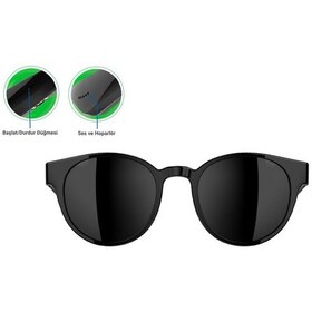 Resim Wiami Akıllı Güneş Gözlüğü - Bluetooth, Sesli Komut Ve Stereo Hoparlör Siyah 
