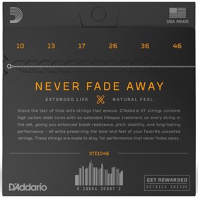 Resim D'Addario XTE1046 XT Nickel Plated Steel Elektro Gitar Teli - Regular Light (10-46) 