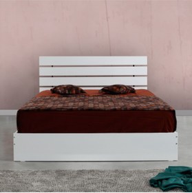 Resim PASİFİC HOME Huga Çift Kişilik Beyaz Ahşap Karyola 150lk / 150x200 Başlıklı Karyola / Beyaz Yatak Odası Karyola 