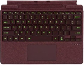 Resim Microsoft Surface Pro 11 10 9 8 X İçin Slim Pen Yuvalı Zoof Signature Klavye Bordo 