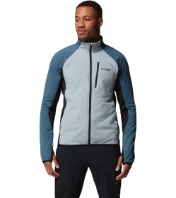 Resim Columbia Arctic Crest Hybrid Full Zip Mavi Erkek Uzun Kollu T-shirt Ae3907-461 Mavi 