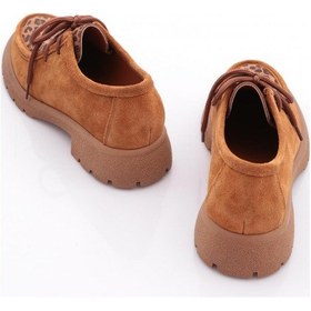 Resim Dgn 4247 Kadin Loafer Ayakkabi Taba Leopar Süet 