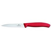 Resim Tırtıklı Soyma Bıçağı Sivri Kırmızı 10 cm Victorinox
