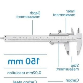 Resim Analog Kumpas, 150 Mm, 0.02 Mm Hassasiyet 