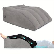 Resim 1 adet İpliğeleşir Koltuk Yükseltme Yastığı - Mikrofiber, Gri Renkli, Mavi ve Siyah Tasarım, Uyku, Okuma ve Kamp için İdeal, Bel Koltuğu, Kalça ve Diz Destek için, Kalça Destek Yastığı | Modern Yastık Tasarımı | Dayanıklı Yastık 