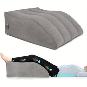 Resim 1 adet İpliğeleşir Koltuk Yükseltme Yastığı - Mikrofiber, Gri Renkli, Mavi ve Siyah Tasarım, Uyku, Okuma ve Kamp için İdeal, Bel Koltuğu, Kalça ve Diz Destek için, Kalça Destek Yastığı | Modern Yastık Tasarımı | Dayanıklı Yastık 