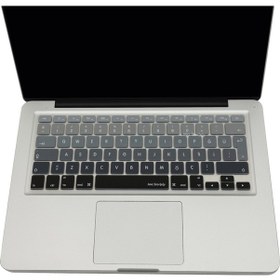 Resim Apple Uyumlu MacBook Air Pro Klavye Koruyucu Türkçe Q Ombre Eski Usb Li Model 2008/2017 Yılı İle Siyah Gri 