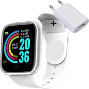 Resim Hanyang Ab Tak Beyaz Moda Akıllı Dijital Izle Erkekler Kadınlar Için Bluetooth Çağrı Hatırlatma ile Uzaktan Kamera Kalp Hızı Izleme Spor Şarj Cihazı Ekleyin (Yurt Dışından) 