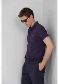 Resim Lufian Laon Spor Polo Erkek Tişört Mor 111040055100850 Mor 