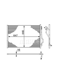 Resim KNECHT AC6000S Klima Radyatörü (600×900) Mb W221 / W216 (Eno:8Fc351000391) 