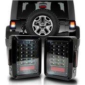 Resim Jeep Wrangler Rubicon Jk Nokta Ledli Füme Stop Seti 2007-2017 