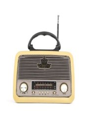 Resim Cannar Cannavaro Cn-301 Bt Nostaljik Radyo Bluetooth + Ledli + Fener + Usb + Sd Card Mp3 Radyo Çalar 