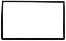 Resim 3DS XL/Yeni 3DS XL LLConsole için Yapışkanlı Cam Üst Ekran Çerçevesi Lens Kapağı LCD Ekran Koruyucu (Siyah) 