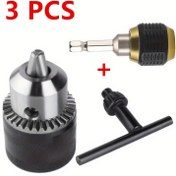 Resim 100 Tipi Açılı Taşlama Makinesi Dönüştürücü Mandren Seti, M10 Dişli Chuck, Hızlı Değiştirme Adaptörü ile 1.5-10mm Sıkma Aralığı, M10 Dişi Dahil, 100 Tipi Açılı Taşlama Makineleri için Uygun 