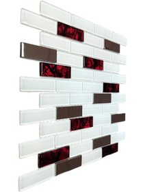 Resim MozaiKristaL Mutfak tezgah arası 23x73x4 mm Kristal Cam Mozaik. ( 1 Kutu = 1 m2 Fiyatıdır ) 