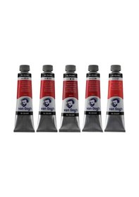 Resim Talens Van Gogh Yağlı Boya 40ml - Kırmızı Renk Tonları 5'li Set 2 Çok Renkli 