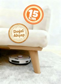 Resim 1. Sınıf Gürgen Ağacı 15 Cm 8'li Set Mobilya Kanepe Koltuk Tv Ünitesi Yükseltme Koltuk Ayağı Ahşap 