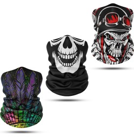 Resim Dair Aksesuar 3'lü Set Boyunluk Bandana Outdoor Balaklava Yüz Maskesi Kafa Bandı 
