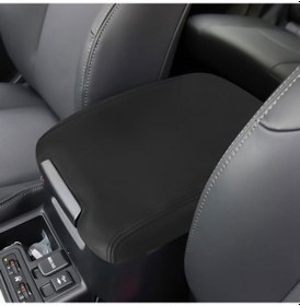 Resim Toyota Prado 2010-2019 İçin Araba Merkezi Kolçak Kutusu Koruyucu Deri Kapak Siyah 1 Adet 