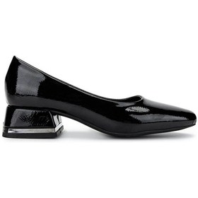 Resim Tamer Tanca Kadın Vegan Siyah Topuklu Ayakkabı 1128 1050 Bn Ayk Y25 Sıyah Krsk Siyah 