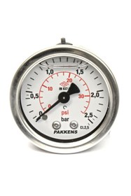 Resim Genel Markalar 0-2.5 Bar 50 mm Arkadan Bağlantılı Gliserinli Manometre G 1/4 inç 