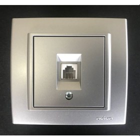 Resim Ovivo Mina Gümüş Data Prizi Çerçeveli 