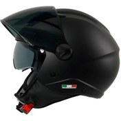 Resim Sway 765 Güneş Vizörlü Yarım Motosiklet Kaskı Mat Siyah 