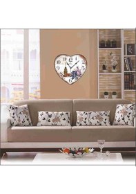 Resim Istanbul Kız Kulesi Desenli Salon Oturma Odası Kalp Duvar Saati Çok Renkli 