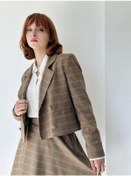 Resim Retrobird Kısa Blazer Ceket Kadın Kum-13429-kum Kum 