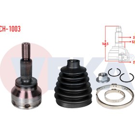 Resim Aks Kafası Ön Dış Chevrolet Aveo T300 1 4 16v 25x28x52,50 Uzun 