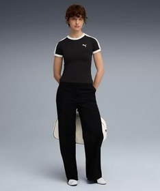 Resim T7 Kadın Siyah Günlük Stil T-Shirt 63212901 