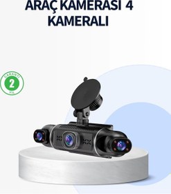 Resim Cj 4 Kameralı Araç İçi Kamera 1080p Gps Takip Wifi Gece Görüşlü 