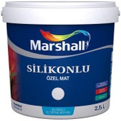 Resim Marshall Beyaz 2,5 Litre Silikonlu Özel Mat Su Bazlı İç Cephe Boyası (MARSHALL.5133904) 