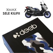Resim Deeb Yamaha Xmax 400 Kamuflaj Sele Kılıfı Lacivert Beyaz 