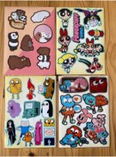 Resim icase Gumball Adventure Time Bears Powerpuff Girls Sticker Çıkartma Set 4'lü 
