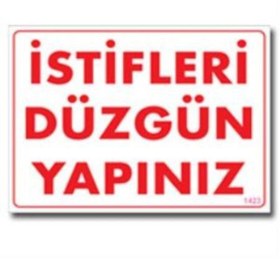 Resim Skygo İstifleri Düzgün Yapınız Uyarı Levhası 25x35 KOD:1423 