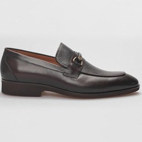 Resim Cabani Hakiki Deri Kahverengi Tokalı Erkek Klasik Ayakkabı Kahverengi 