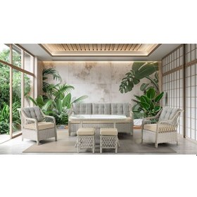 Resim Tu Tienda Petra Alüminyum Rattan 3 1 1 Masa 2puf Bahçe Balkon Mobilyası,çok Renkli Çok Renkli 