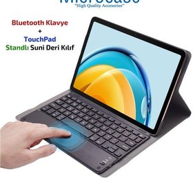 Resim Huawei Uyumlu Matepad SE 10.4 2022 Bluetooth Touchpad Klavye+Kılıf -BKK2 
