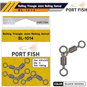 Resim Portfish Bl-1014 Ikili Parakete Fırdöndü (4/0 - 3/0) (521614962) 