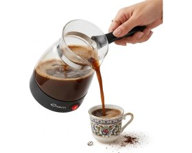 Resim Belle Fusion Mey Ithalat® Cam Kahve Makinesi 650W 0.5 Litre 5 Fincan Kapasiteli Elektrikli Türk Kahvesi Makinesi 