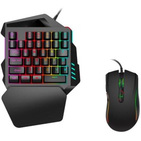 Resim Ally Mobile Hxsj V100 A869 Gaming 7200 Dpı 7 Rgb Işıklı Oyuncu Klavye Oyuncu Mouse Siyah 